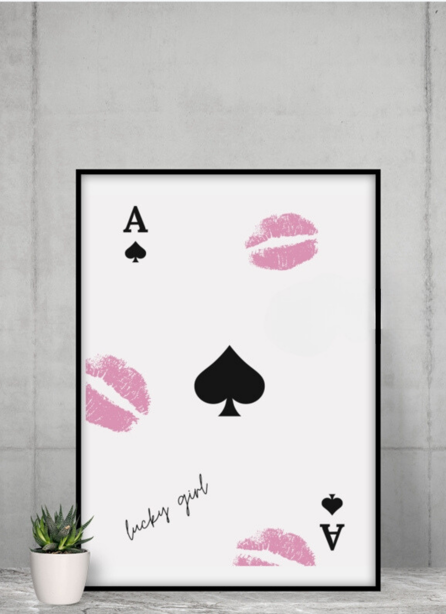 Poker Pink Poster